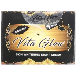 Vita Glow Advanced Skin Whitening Night Cream 30G With Gold Jar