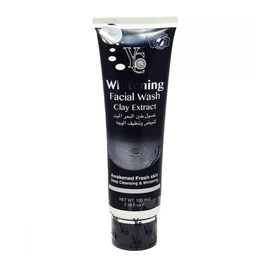 Yc Whitening Facial Wash With Clay Extract 100Ml Deep Cleansing Brightening Face Wash For Men And Women