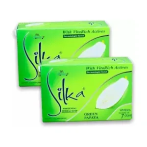 Silka Whitening Herbal Green Papaya Soap With Vitarich Actives
