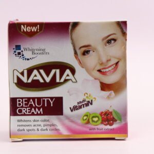 Navia Beauty Cream Multi Vitamins Whitening Boosters front packaging with fruit extracts