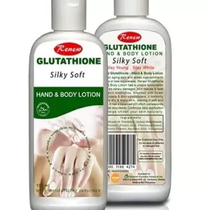 Renew Glutathione Silky Soft Hand and Body Lotion 100ml front and back bottle view
