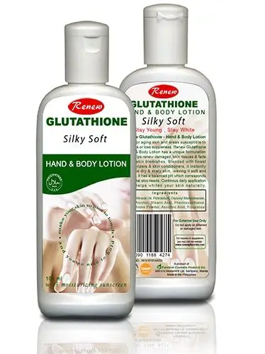 Renew Glutathione Silky Soft Hand And Body Lotion 100Ml Front And Back Bottle View