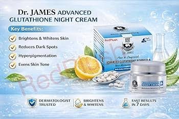 Dr James Advanced Glutathione Brightening Night Cream | Night Cream for Radiant Skin
