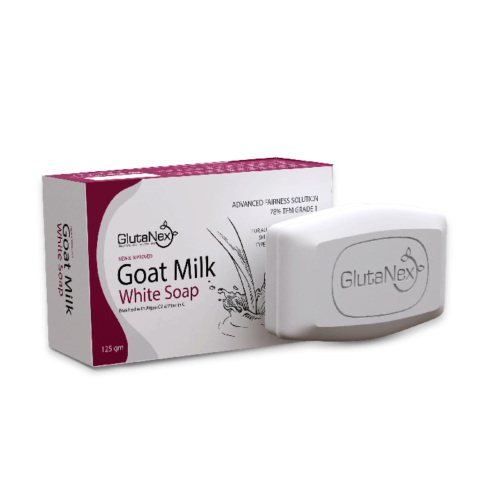 Glutanex Goat Milk Whitening Soap 125G For Brightening, Moisturizing &Amp; Daily Skin Care