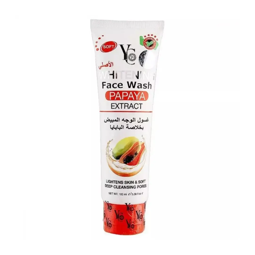 Yc Whitening Face Wash With Papaya Extract 100Ml Deep Cleansing Brightening Face Cleanser For Men And Women