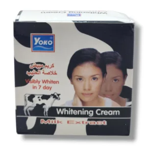 Yoko Whitening Cream With Milk Extract 4G Front And Back Packaging
